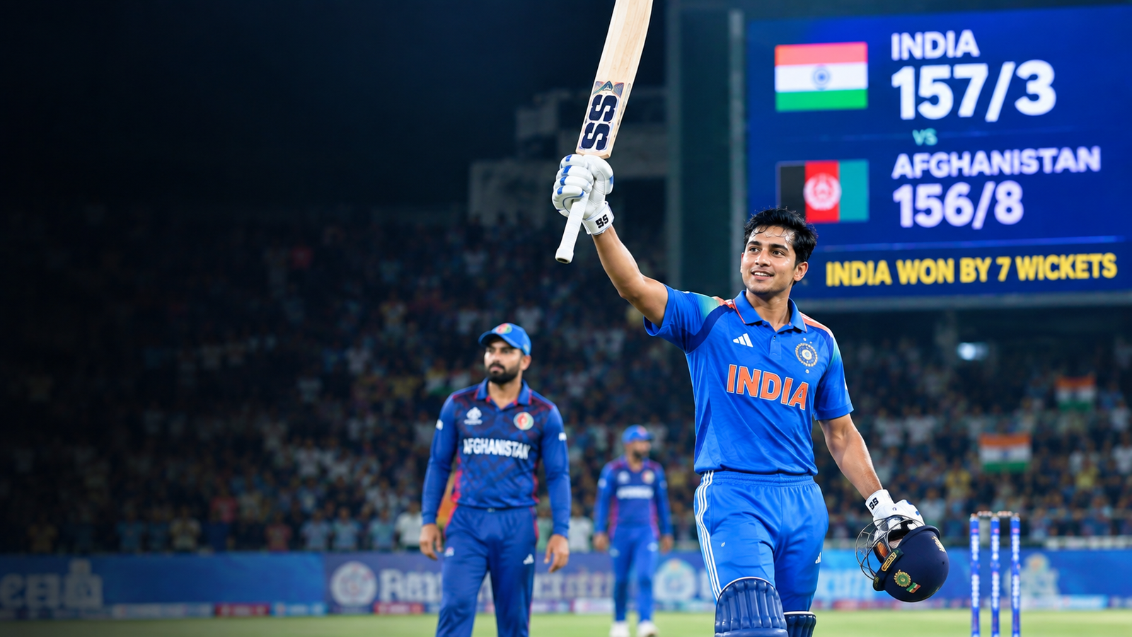 Abhishek Sharma’s Explosive Knock Helps India Beat Afghanistan by Seven Wickets