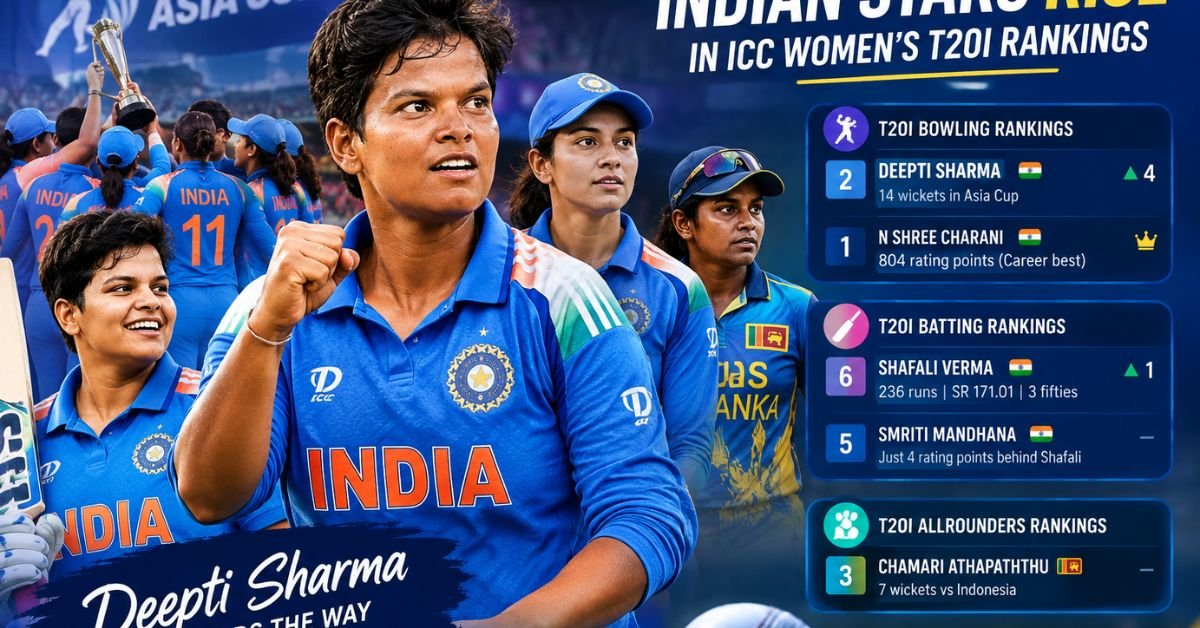Deepti Sharma Climbs to No. 2 in T20I Bowling Rankings After Asia Cup Heroics